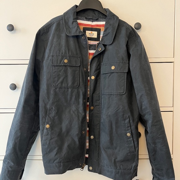 Marine Layer Waxed Trucker Jacket Medium - Picture 1 of 2